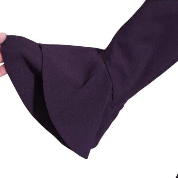 Alfani Royal Purple Zippered Bell Sleeve Jacket / Dress‎ Size Medium New! - Picture 6 of 10